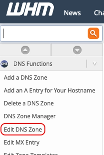 تنظیم DNS در WHM